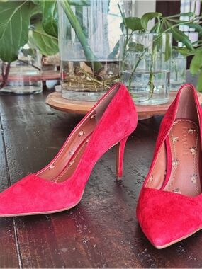 Coach Red Suede Heels